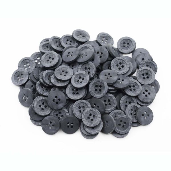 Пуговицы 4 прокола 24L (C301 серый), 0313-4079A, 144 шт
