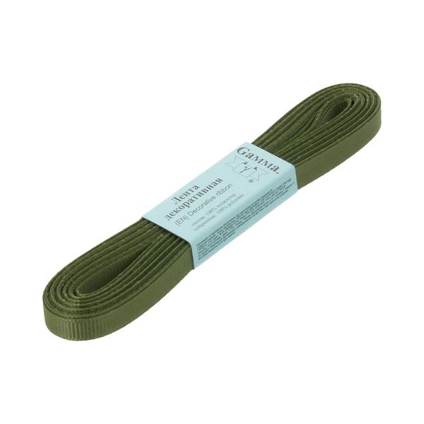 Лента репсовая нарезка 06.0 мм / 10 шт по 5.4 метра, 083 хаки, Gamma GR-06