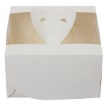 Коробка для мини-торта 14х14х8 см, белоснежная, S-Chief CBC-012