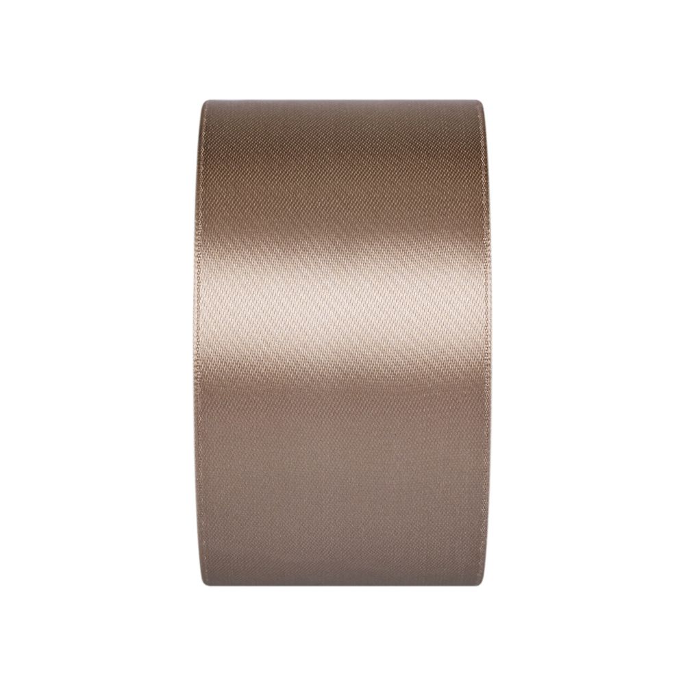 Лента атласная 1-сторонняя 50.0 мм / 33±2 метра, №093 бежевый, в термоплёнке, Gamma