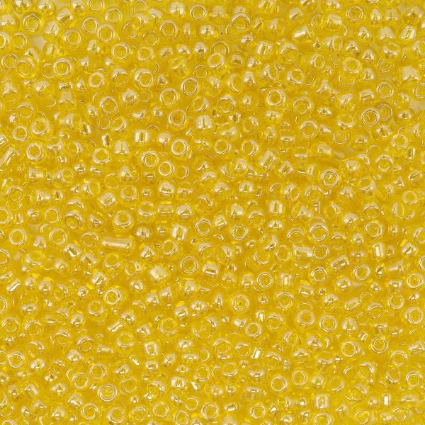 Бисер Astra&Craft 11/0 (2.1 мм), 200 г (10х20 г), цв. 110 желтый/прозрачный, глянцевый