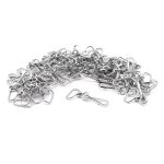 Карабин металл 19.0 мм (58х23 мм), (крюк) (никель), 50 шт