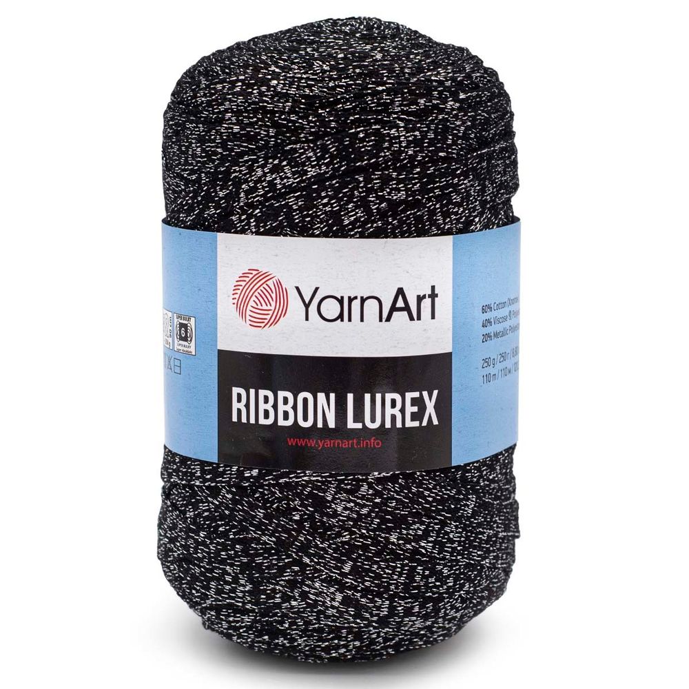 Пряжа YarnArt (ЯрнАрт) Ribbon Lurex / уп.4 мот. по 250 г, 110м, 723 асфальт