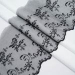 Кружево капроновое широкое 167 мм / 13.71 м, 0574-6002, цв.черный