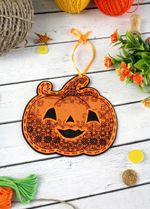 Набор для вышивания нитками МП Студия (Жар-птица), Тыковка с узорами, 10х11 см