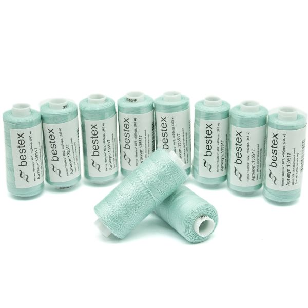 Нитки швейные бытовые Bestex 40/2, 365 м (400 ярд) / 10 кат., 356 морозная мята