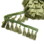 Бахрома отделочная 70.0 мм / 10 метров, с кистями 172 фисташковый