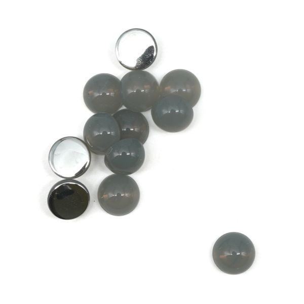 Полубусины пластиковые, желейные, полупрозрачные в цвете, 8мм, 25 штук, Astra&Craft (J40 серый)