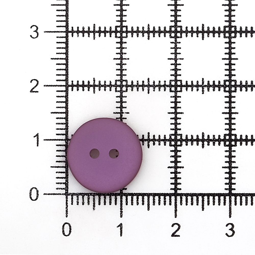 Пуговицы на 2 прокола 22L (14мм), пластик (col.15 фиолетовый), CR-K18M, 144 шт