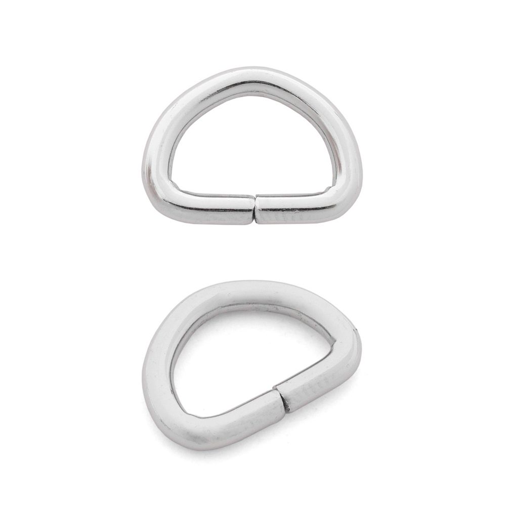 Полукольцо сварное металл внутр. 10 мм (внешн. 14х11.5 мм, ⌀2 мм), 100 шт, никель