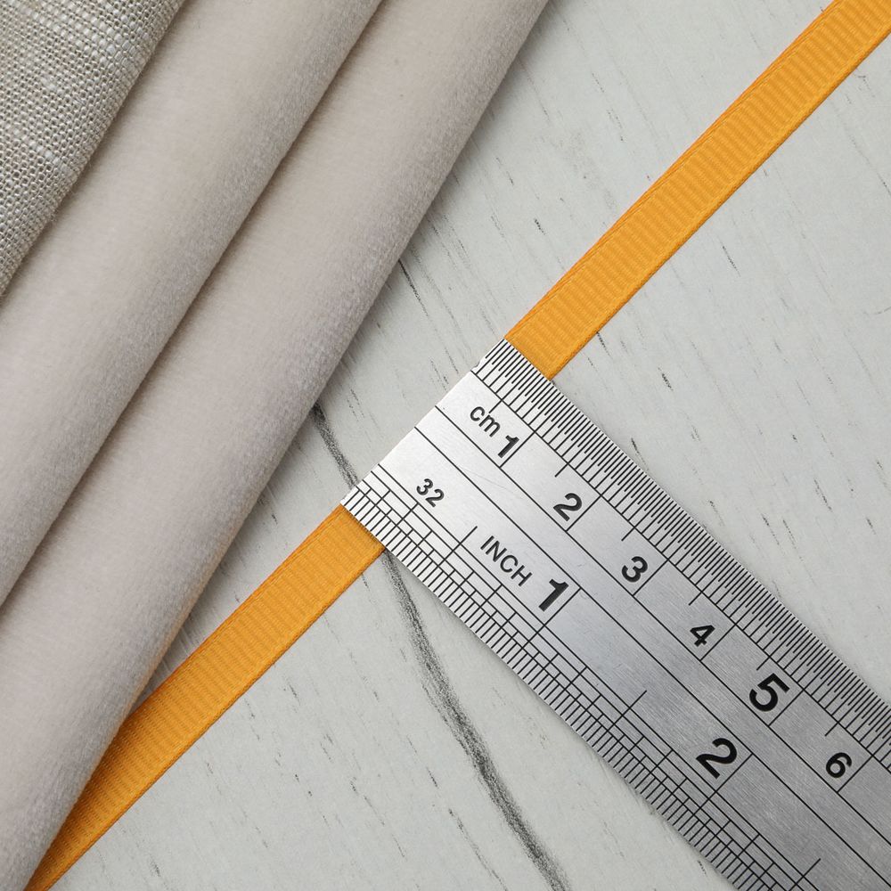 Лента репсовая (в рубчик) 6.0 мм, 042 оранжевый, уп.18,28 м