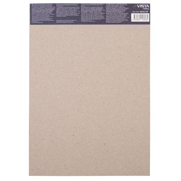 Альбом для акварели 300 г/м², A5 14.8х21 см, склейка с одной стороны 12 л, 25% хлопок, среднезернистая, Vista-Artista WCCC-A5