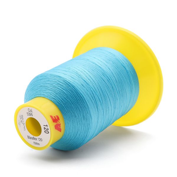 Нитка эластичная Gutermann Maraflex 120, 1500 м, 716936, 5396 неоновый голубой, 1 катушка