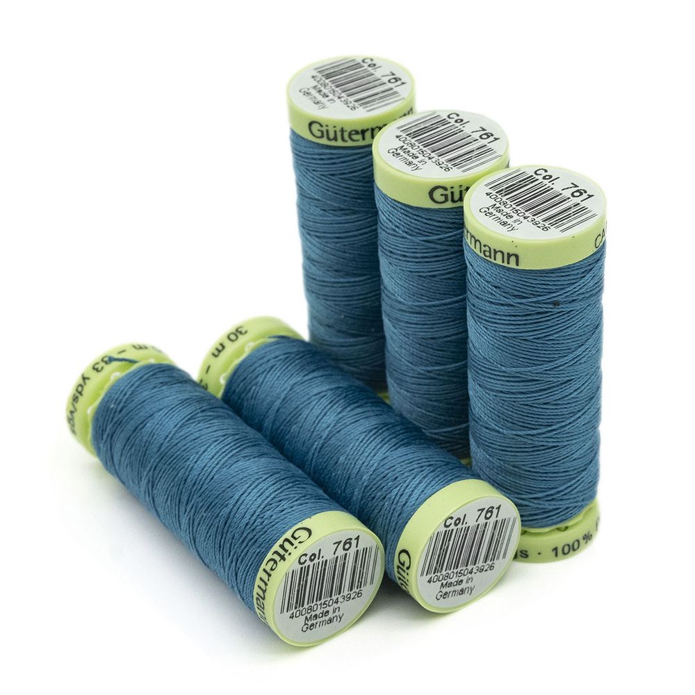 Нитки отделочные Gutermann Top Stitch, 30м, 761 св.бирюза, 5 катушек
