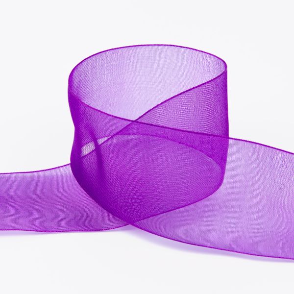 Лента капроновая (органза) 38.0 мм / 22.8±1 метра, 114 фиолетовый, Blitz OR-38
