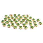 Хрустальные стразы в цапах/золото, 6мм, 40 шт/упак, Astra&Craft (39 св.зеленый), 4AR169/176
