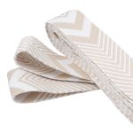Стропа (ременная лента) 38 мм / 3 метра, [40 г/пог.м], с принтом 2-сторонняя, D166 бежевый/белый, 3Al354