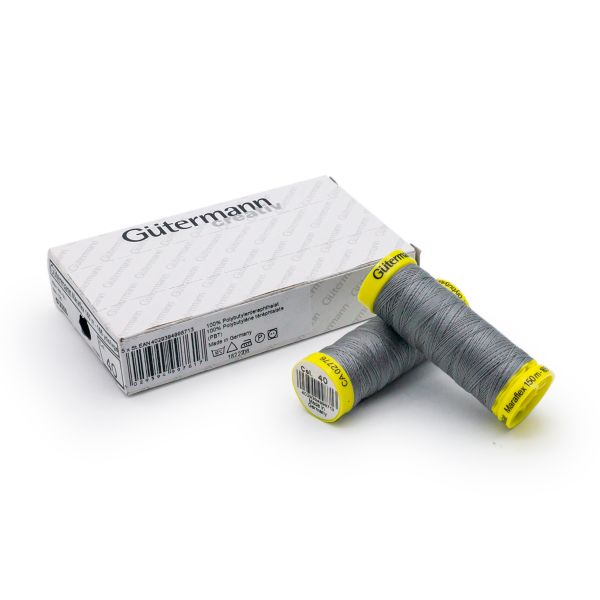 Нитки для трикотажа Gutermann Maraflex, 150м, 040 пепельно-серый, 5 катушек