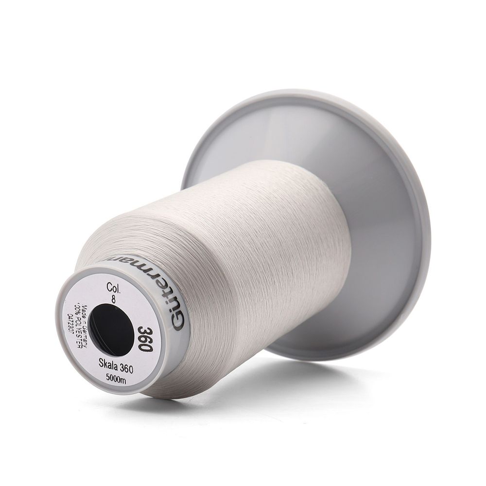 Нитки некрученые бондированные Gutermann Skala 360, 5000м, 749591, 008 суровый, 1 катушка