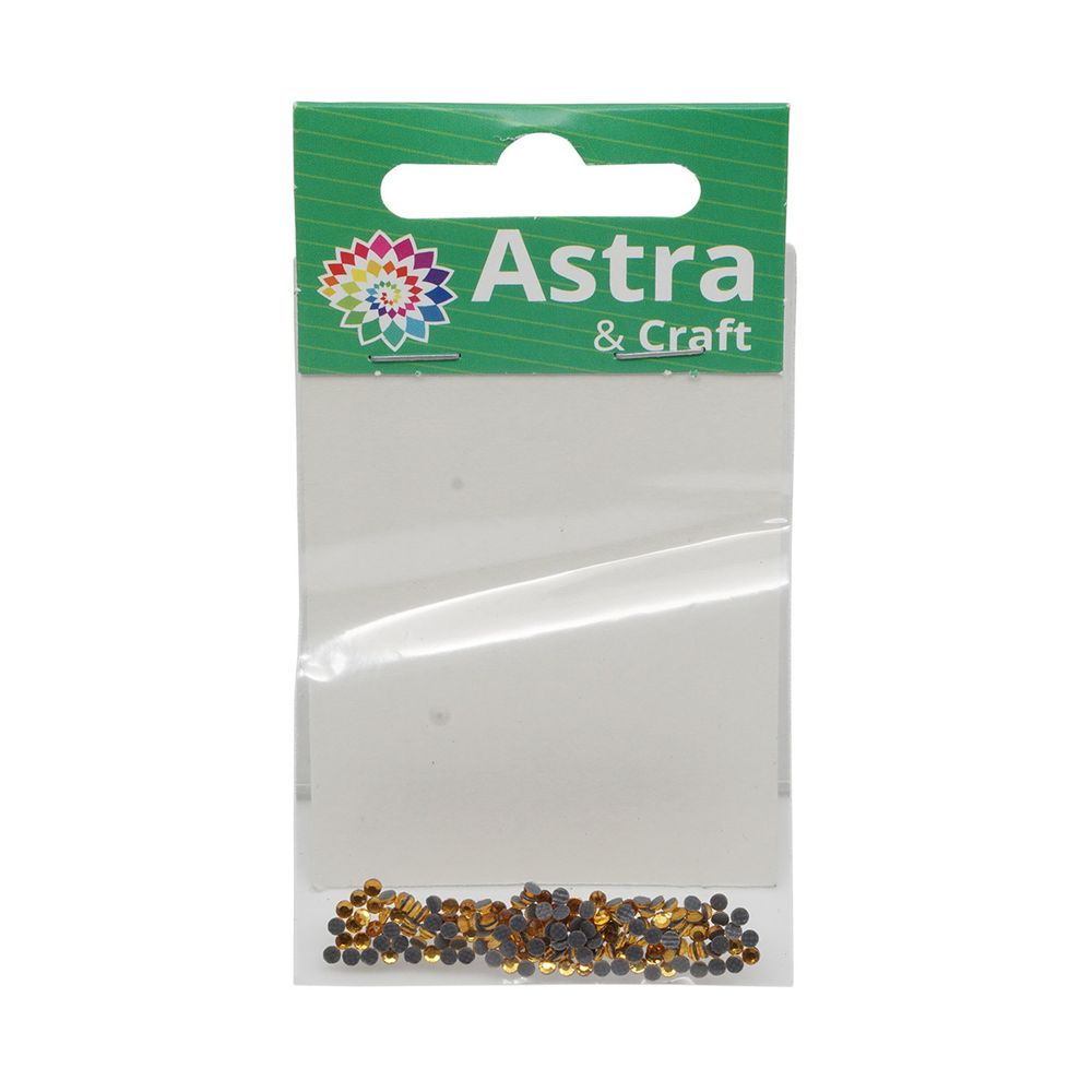 Стразы термоклеевые, 2 мм, ss6, 150 шт/упак (110 золотой)