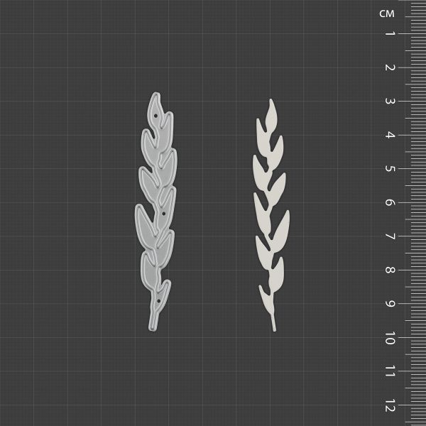 Нож для вырубки 1.3х7.2 см, Веточка, Mr.Painter DICUT-M0002