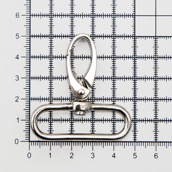 Карабин металл 40 мм (48х52 мм), 2 шт, Hobby&Pro, никель