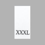 Этикетка-размерник, белый, 10х20 мм, 100 шт, XXXL