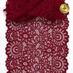 Кружево бельевое эластичное 205 мм / 3 м, TBY.YSTL00839, цв.101 т.красный, Kruzhevo