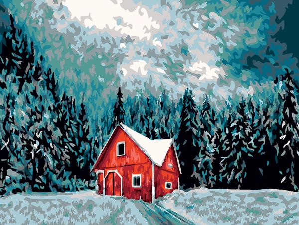 Картина по номерам Фрея, В окружении леса, 40х30 см