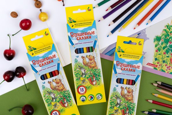 Набор цветных карандашей FP-CP-1018 заточенный 8х18 цв, Набор цветных карандашей FP-CP-1018 заточенный 8х18 цв, ВКФ FP-CP-1018