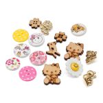Украшения декоративные пуговицы в контейнере для девочки, 84 шт