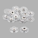 Кнопка пришивная ⌀25 мм, пластик, clear, 10 шт