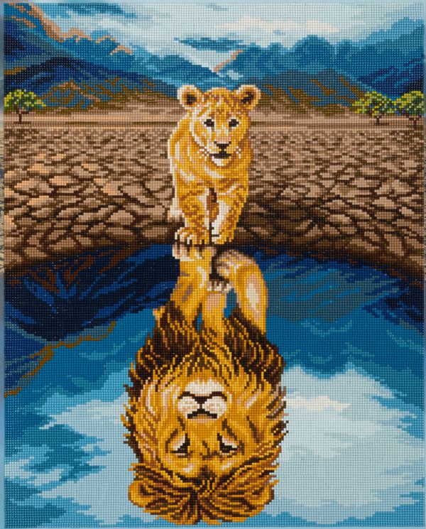 Алмазная (кристальная) мозаика Фрея ALPD-274, на подрамнике Отражение, 40х50 см