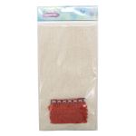 Ткань для рукоделия в наборе с тесьмой жаккард -бахрома 50х50см+1м (21947/34113 красный) 29501