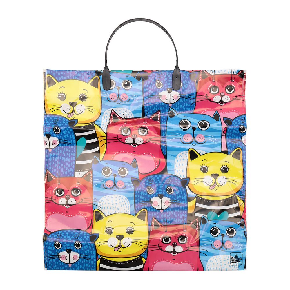 Пакет полиэтиленовый Кошачья компания, с пластиковой ручкой, 100 мкм 34 х 35 см, 10 штак, 2327395