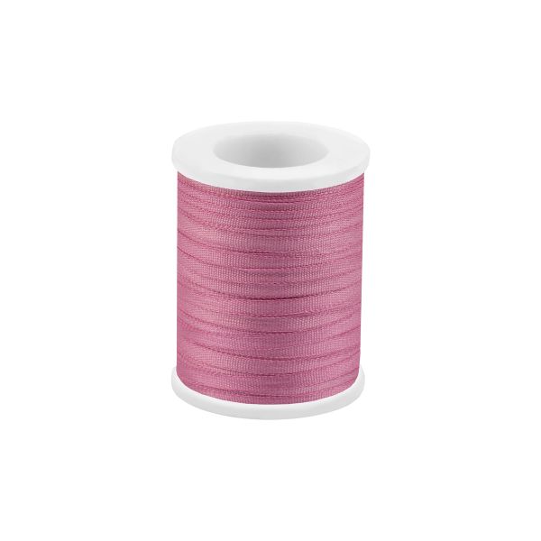 Лента (тесьма) шелковая 2.0 мм / 45.5±0.5 метров, №087 т.розовый, Gamma SR-2