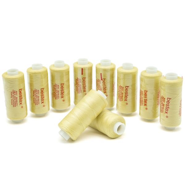 Нитки швейные бытовые Bestex 40/2, 365 м (400 ярд) / 10 кат., 012 кремово-зеленый