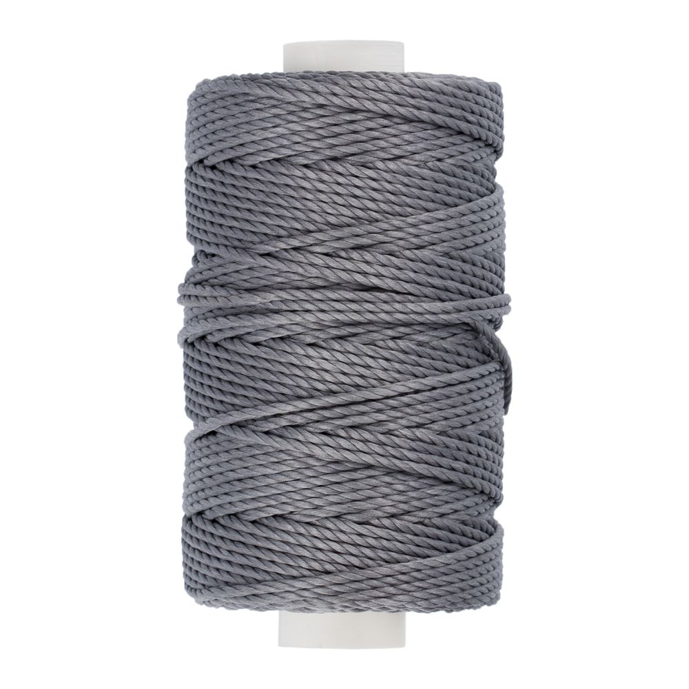 Нитки для кожи вощёные (полиэстер) 40 м, 013 св. серый, LC-006, Промысел