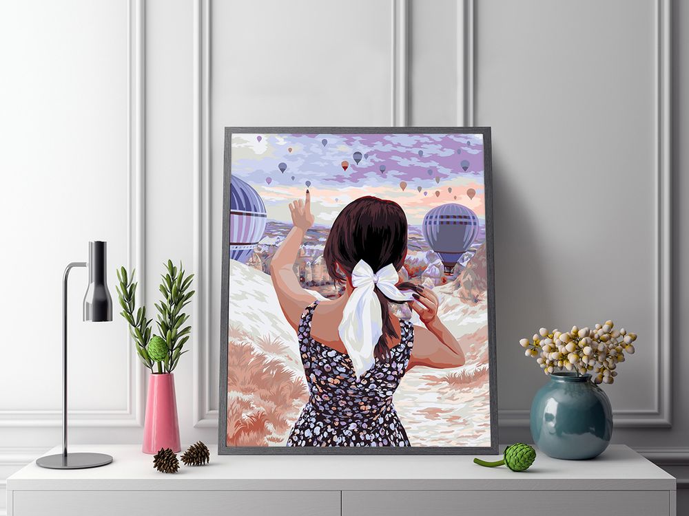 Картина по номерам Фрея, Девушка в долине любви, 50х40 см