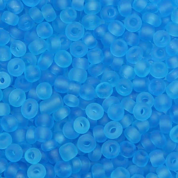 Бисер Astra&Craft 11/0 (2.1 мм), 200 г (10х20 г), цв. М3В темно-голубой/прозрачный, матовый