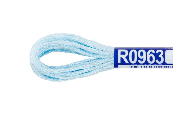Мулине Gamma вискоза 100%, цв.R0963 голубой, 12 мотков по 8 метров