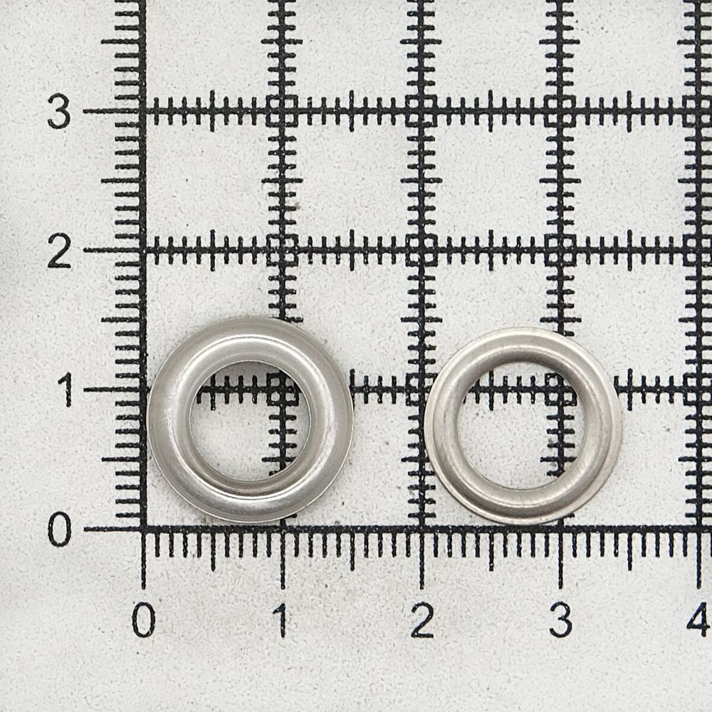 Люверсы металл ⌀_8.0 мм (внутр.), серебро, 100 шт, BIG