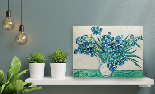 Алмазная (кристальная) мозаика Фрея, Ирисы, Винсент ван Гог, 40х30 см