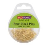 Булавки английские l=18 мм, в футляре, золото, 100 шт