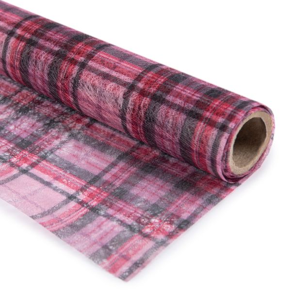 Флористический фетр 35 г/м², 2 м, 06 красный (клетка), Blumentag PNW-35/1