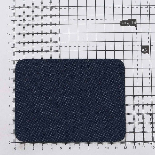 Термозаплатка, джинс, 90x120мм (т.синий (blue4)), AZ08, 2 шт