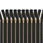 Молния металл джинсовая Т5 (5 мм) 1 зам., н/раз., 18 см, т.серый, 39125/18-3, 10 шт