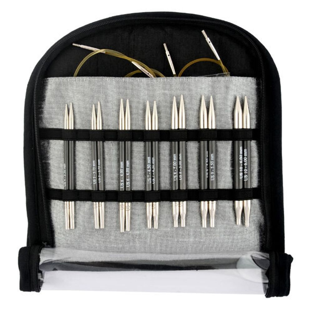 Набор укороченных съемных спиц Knit Pro Karbonz Special Interchangeable Needle Set, 41618