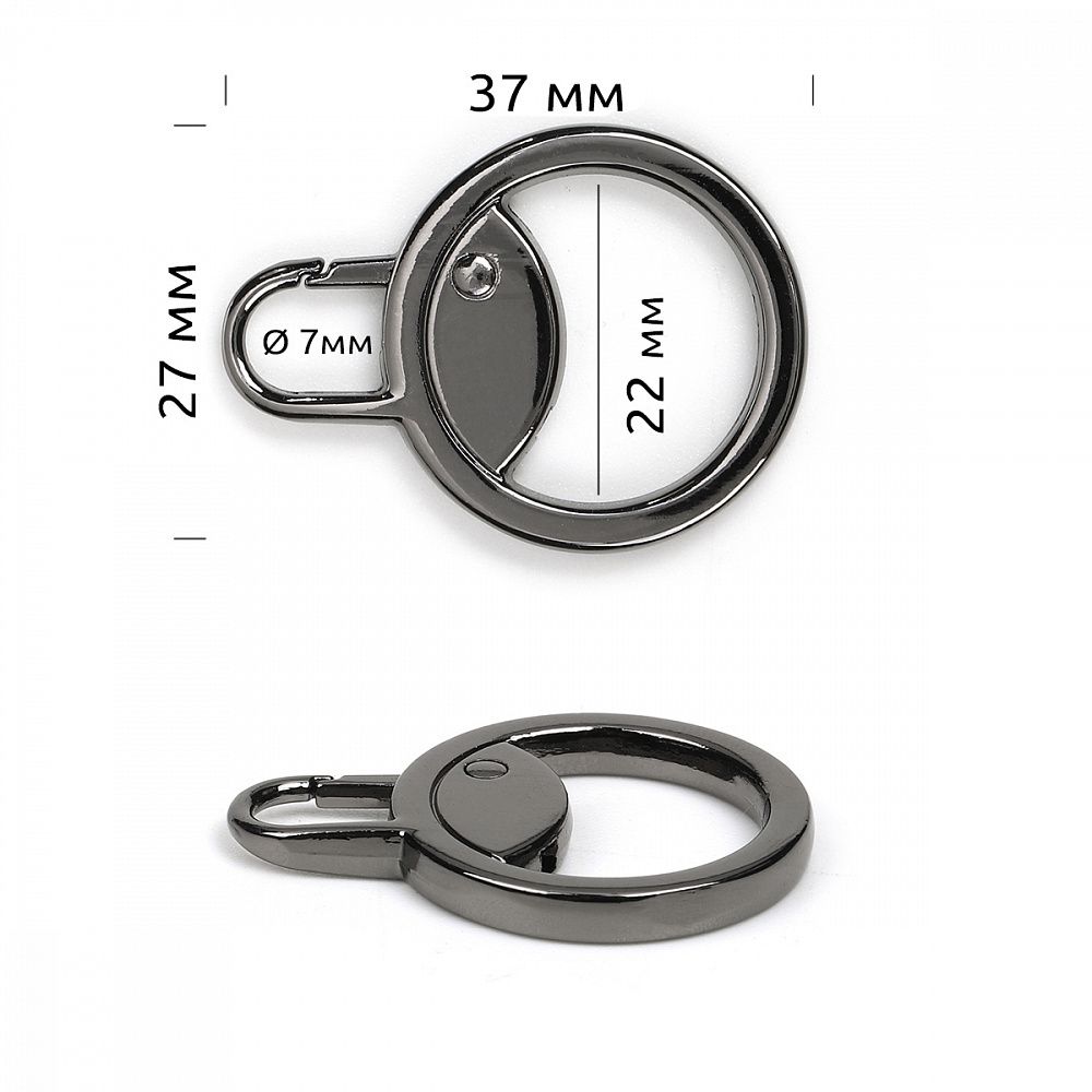 Пуллер универсальный для бегунка PUL.BLNICK.7, черный никель, 5 шт, Mzip