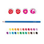 Карандаш цветной пластиковый заточенный 24 цв, Лео LNPCP-24